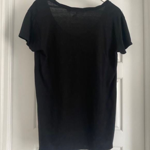 Pam & Gela Black Scoop Neck Black Tee Shirt Size Small - Picture 3 of 3